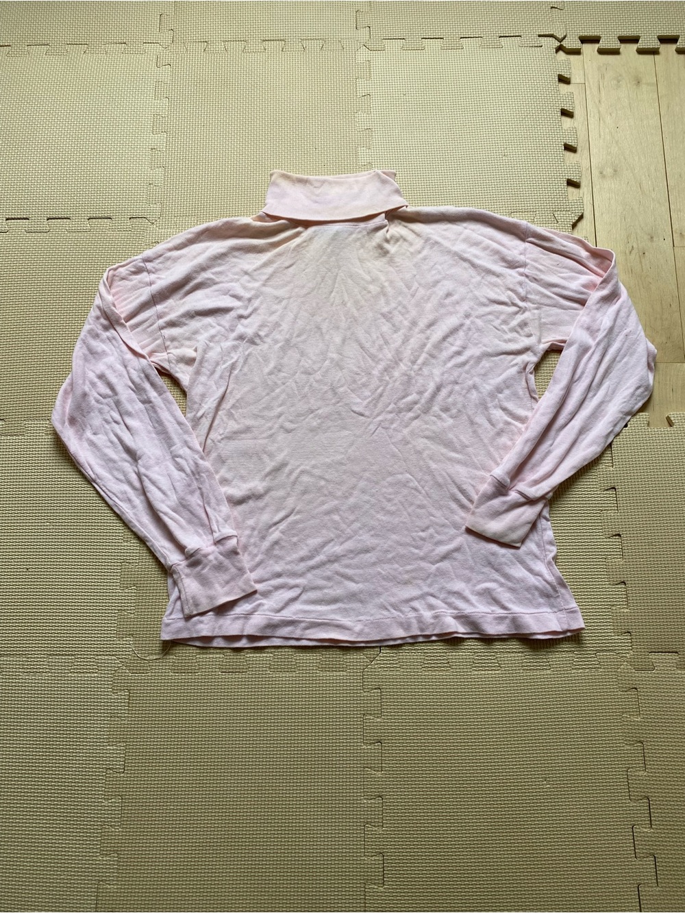 Crazy Horse Vintage Light Pink Women's Long-Sleeve Turtleneck Top Size L